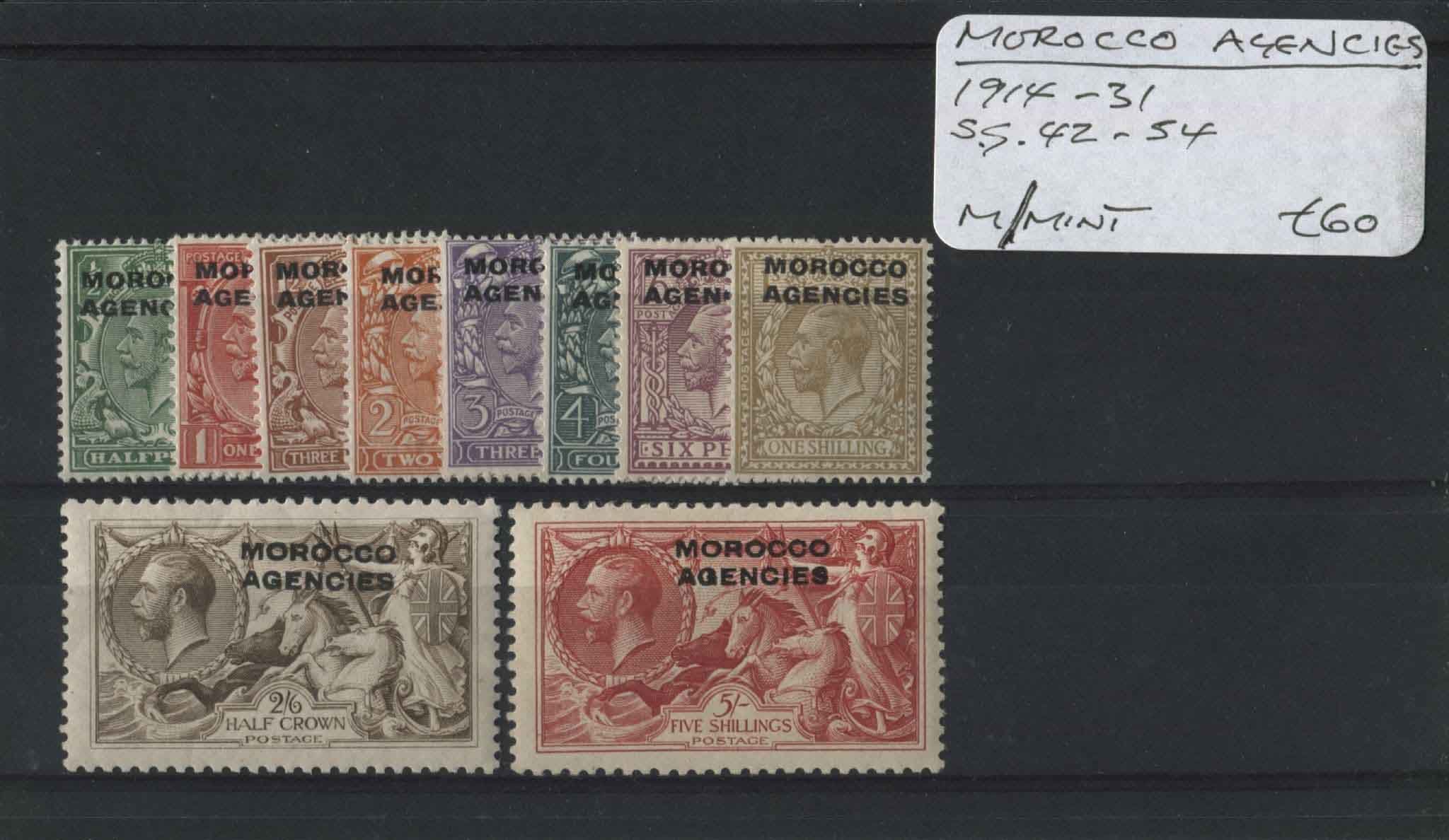 Morocco Agencies 1914 -31 SG.42-54 M/M