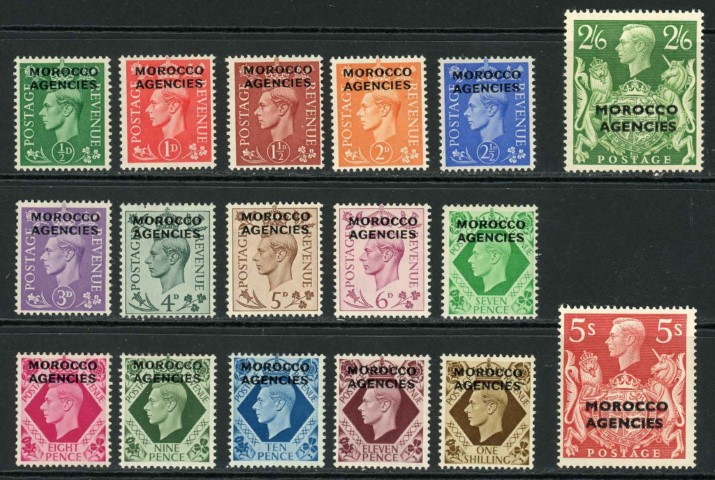 Morocco Agencies 1949 SG.77-93 L/M/M