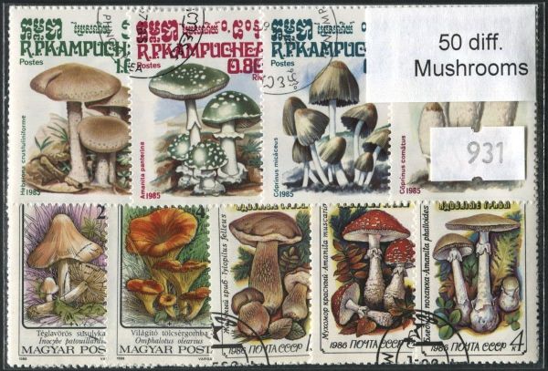 Mushrooms 50 Stamps (931)