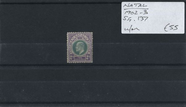 Natal 1902-3 SG.137 U/M