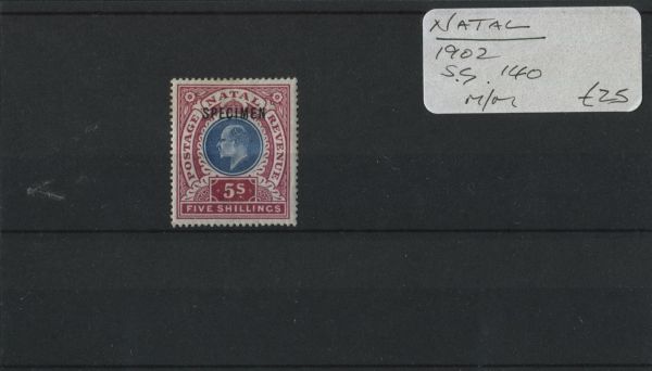 Natal 1902 SG.140s M/M