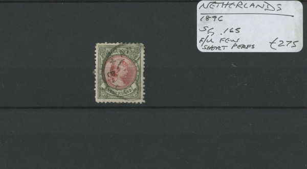 Netherlands 1896 SG.165 F/U (Lot 2)