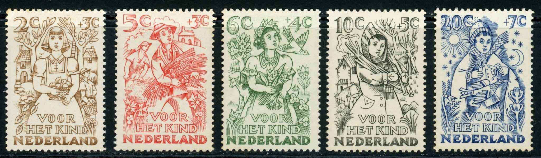 Netherlands 1949 SG.708-712 U/M