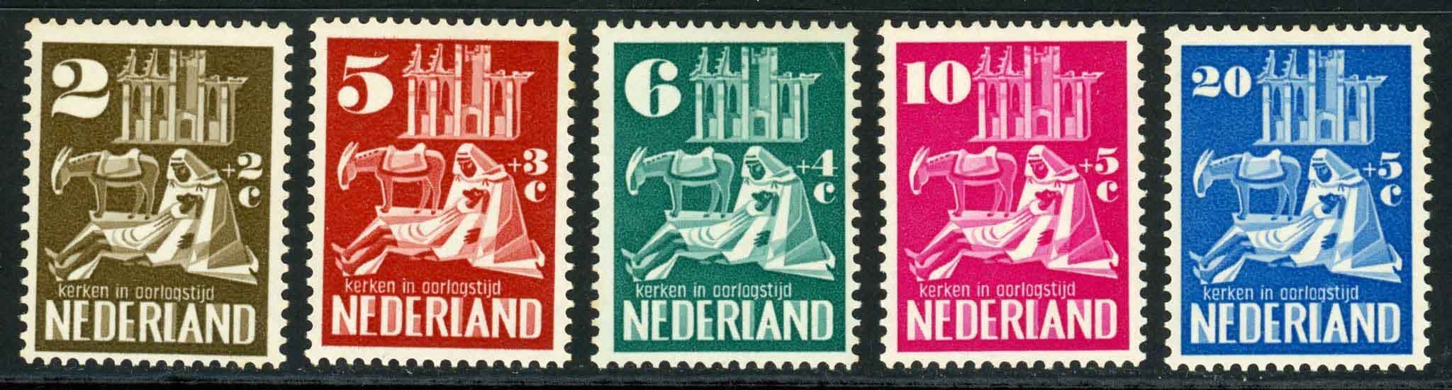 Netherlands 1950 SG.720-724 U/M