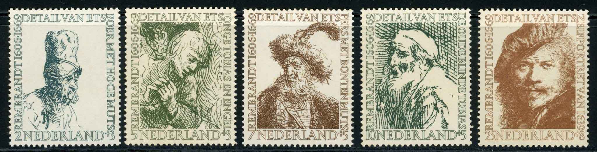 Netherlands 1956 SG.826-830 U/M