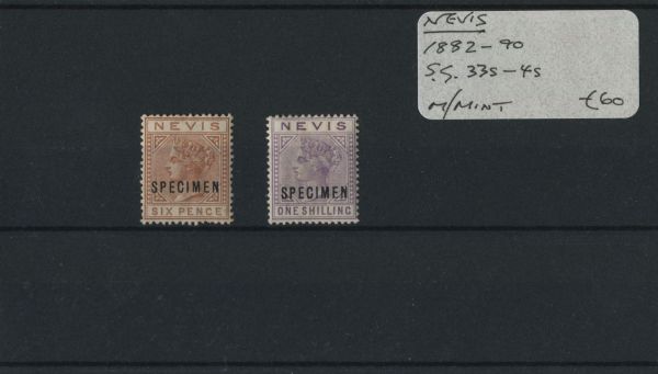 Nevis 1882-90 SG.33s-34s M/M