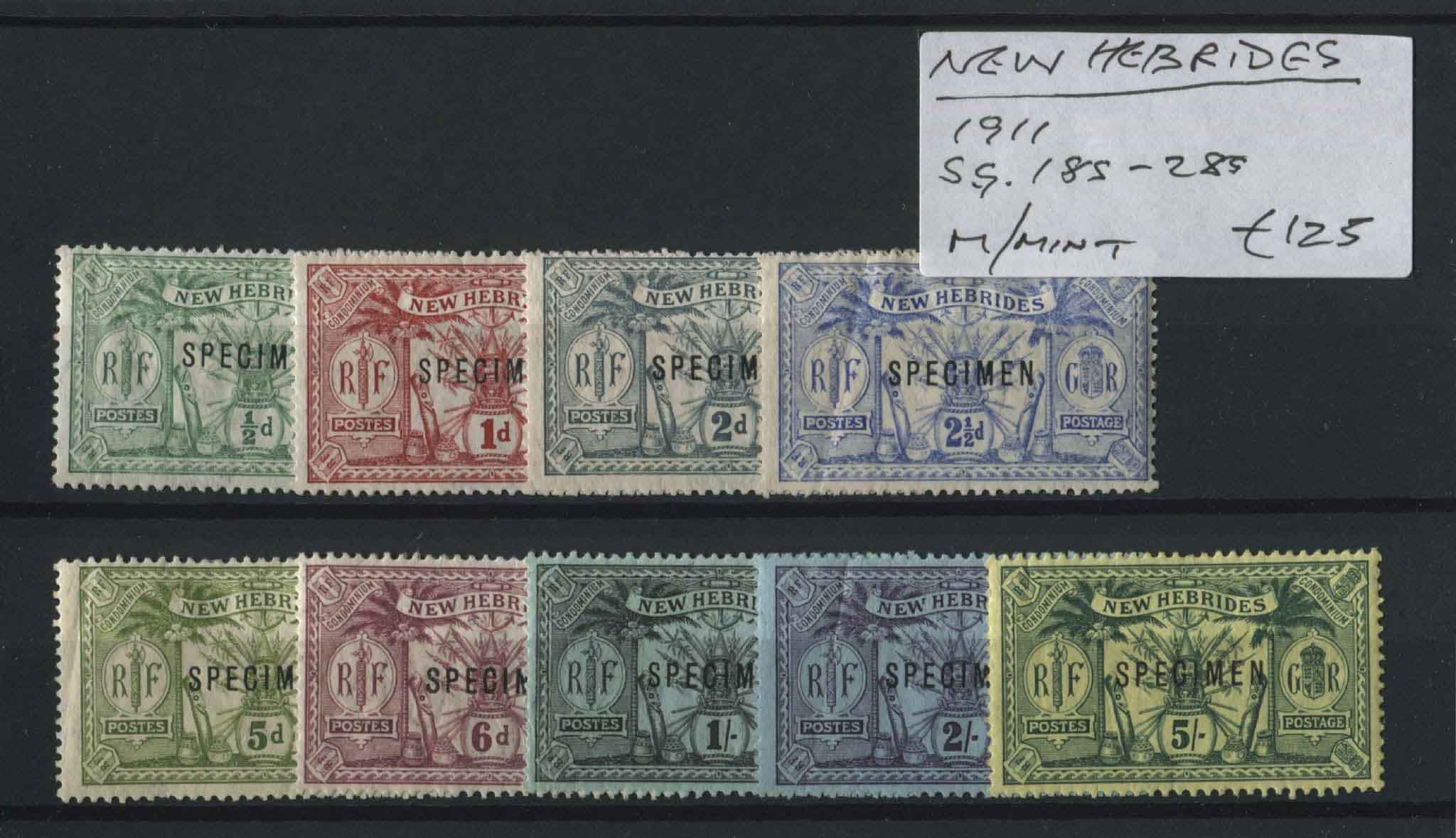 New Hebrides 1911 SG.18s-28s M/M