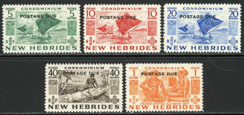 New Hebrides 1953 SG.D11-D15 M/M (1)