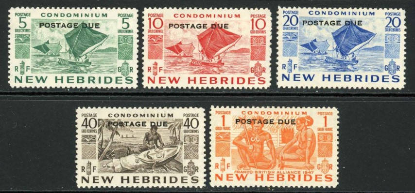 New Hebrides 1953 SG.D11-D15 M/M