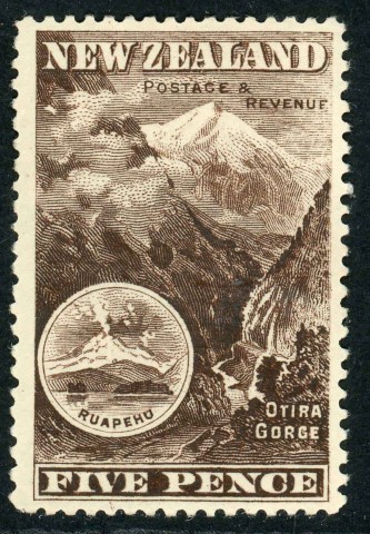 New Zealand 1898 SG.253 M/M sepia