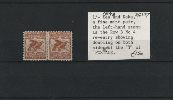 New Zealand 1898 SG.257 Kea & Kaka M/M