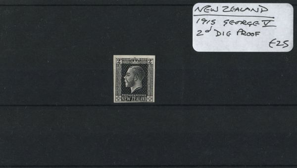 New Zealand 1915 George V 2d Plate Proof