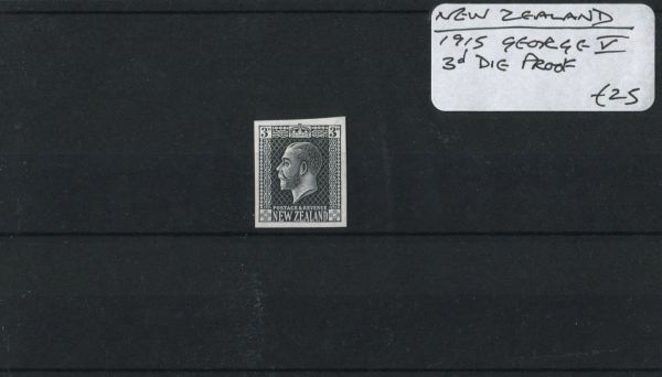 New Zealand 1915 George V 3d Plate Proof (Lot 2)