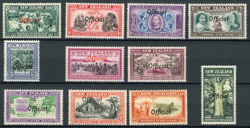 New Zealand 1940 SG.O141-O151 M/M