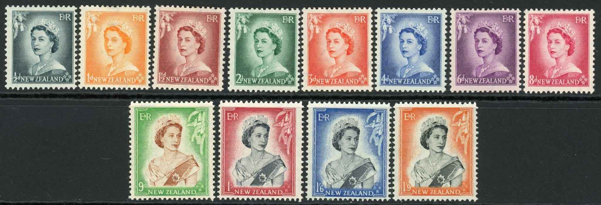 New Zealand 1953-59 SG.723-736 M/M