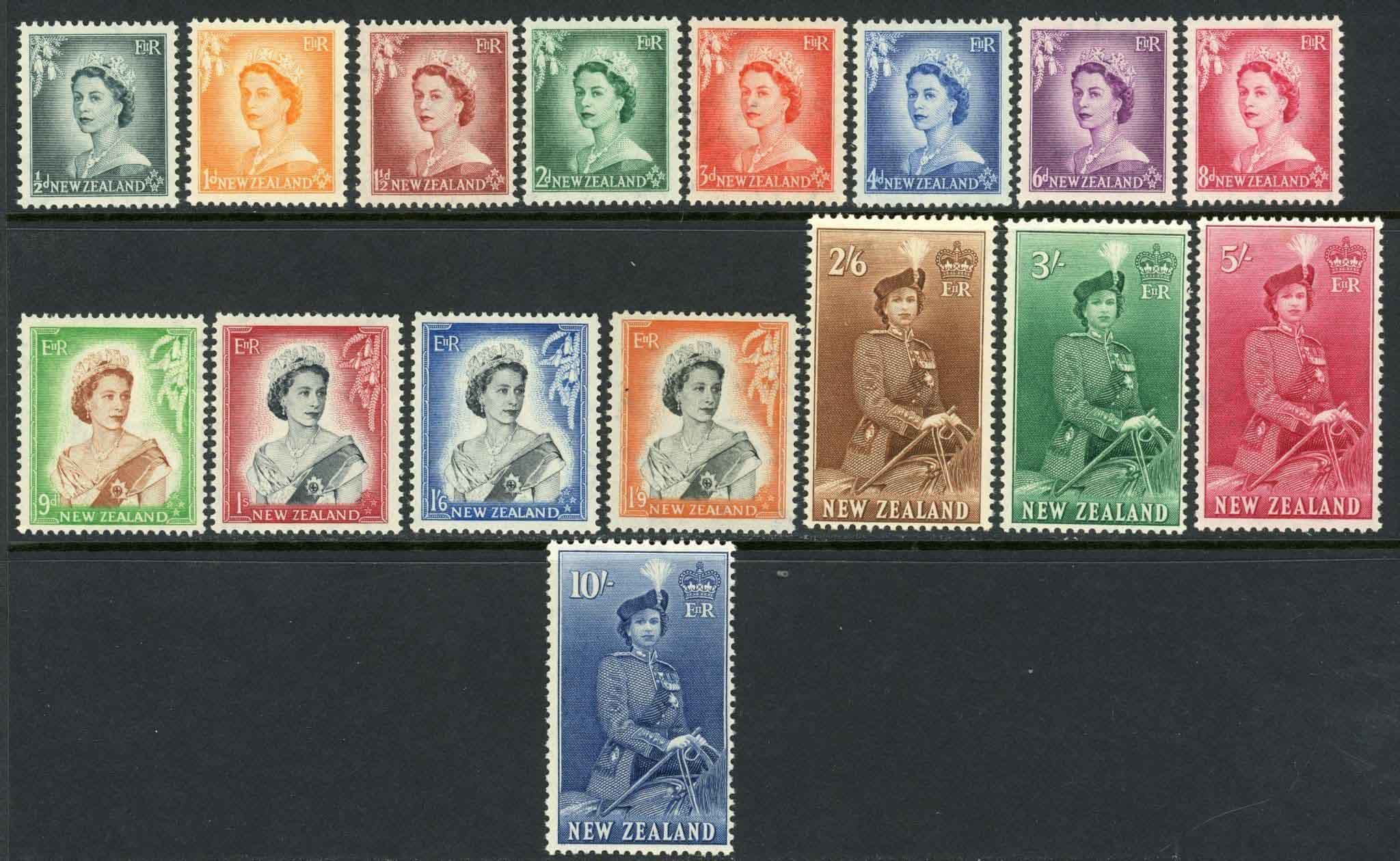 New Zealand 1953-59 SG.723-736 U/M