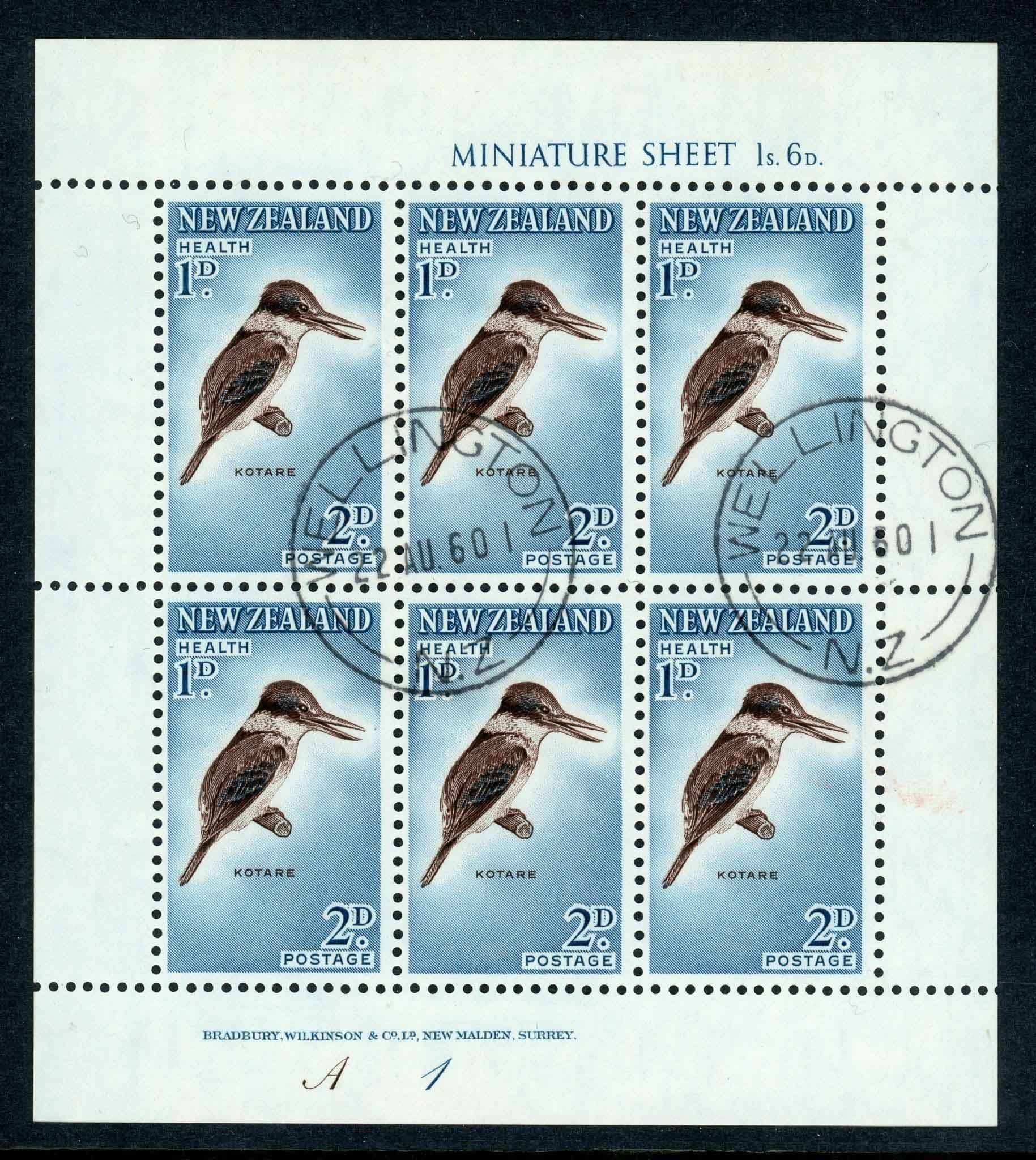 New Zealand 1960 SG.MS804b F/U (2 sheets)