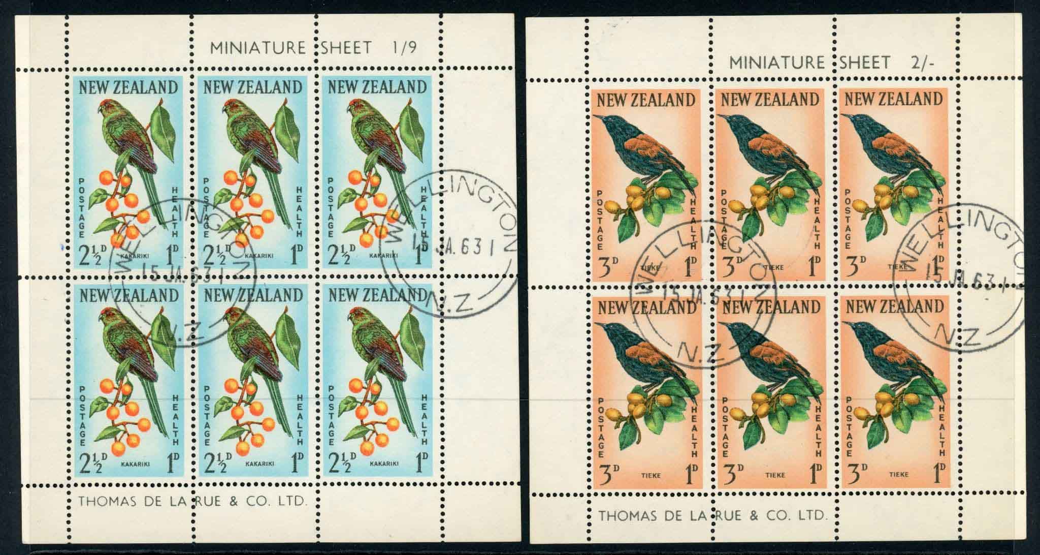 New Zealand 1962 SG.MS813b F/U 2 sheets