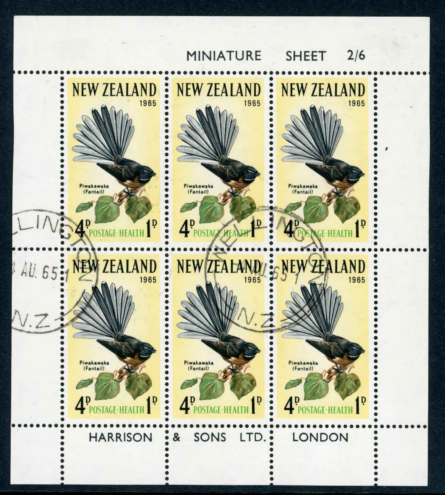 New Zealand 1965 SG.MS832c F/U (2 sheets)