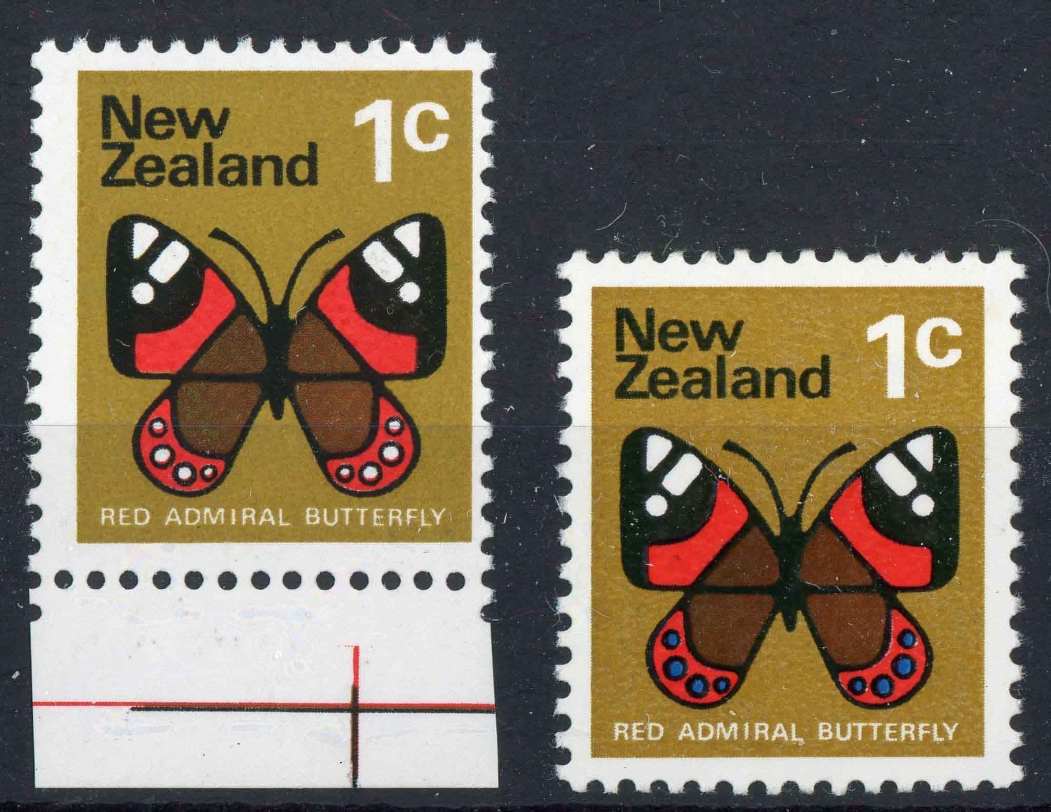 New Zealand 1970 SG.915bc missing blue U/M