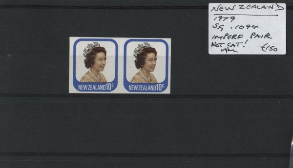 New Zealand 1979 SG.1094 Imperf Pair U/M