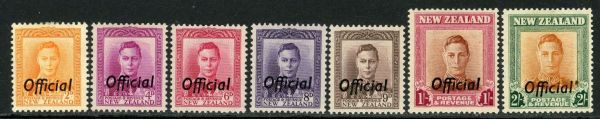 New Zealand / Official 1947-51 SG.O152-O158 M/M