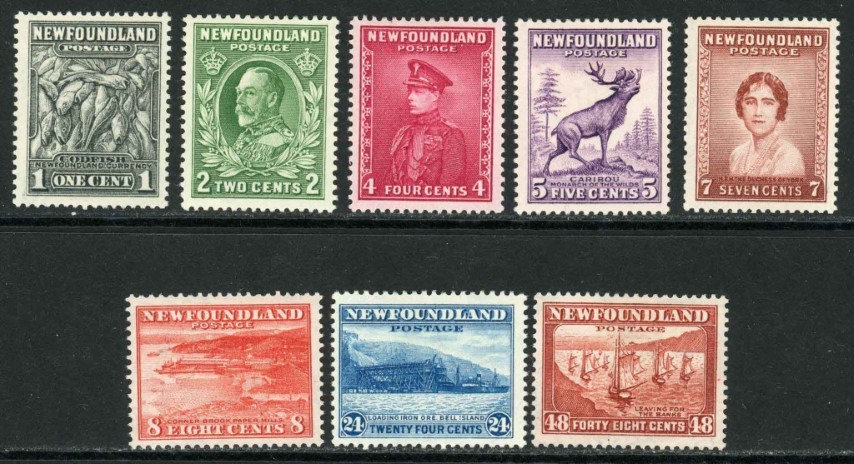 Newfoundland 1932 -38 SG.222-228c M/M