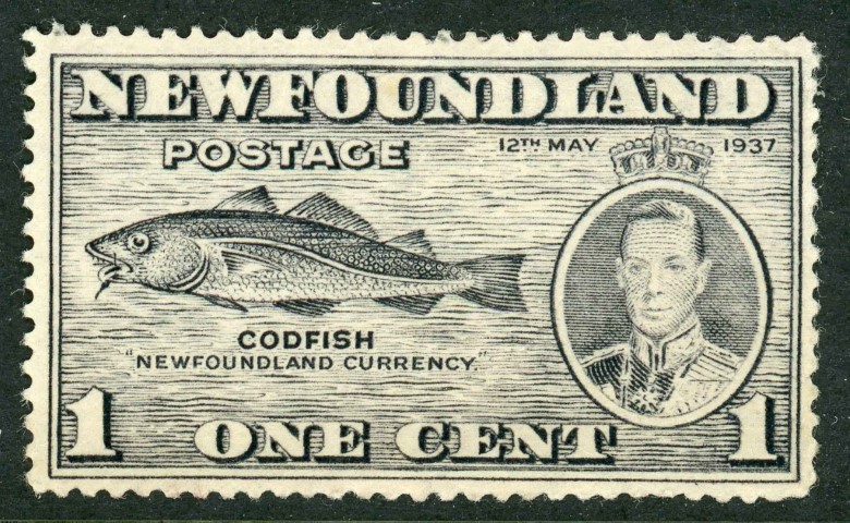 Newfoundland 1937 SG.257b M/M variety ''fish hook flaw'' (1)