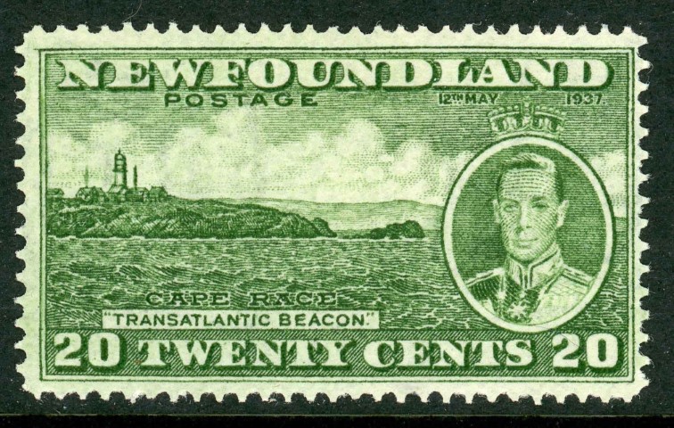 Newfoundland 1937 SG.264c M/M variety ''extra chimney''