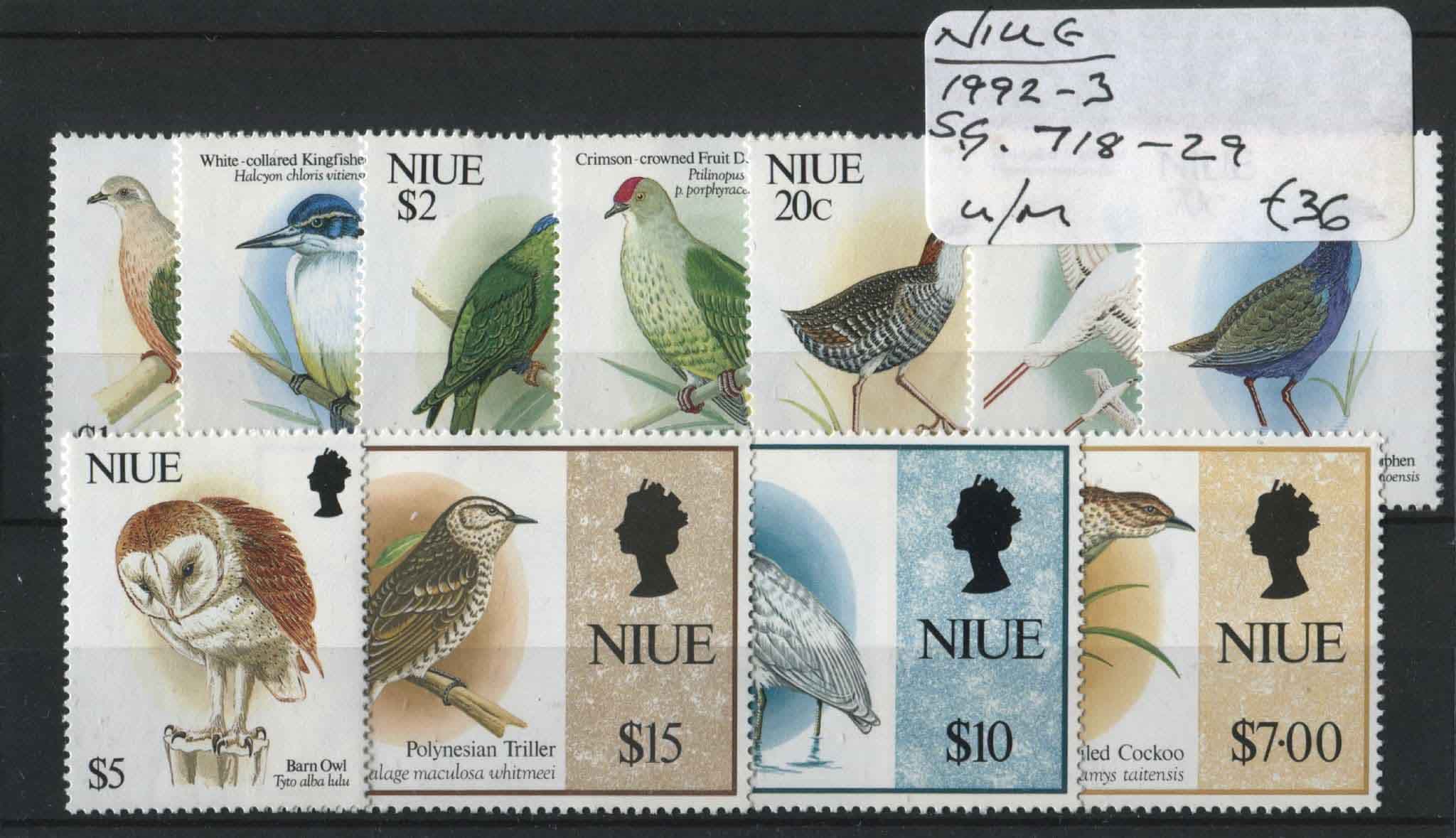 Nieu 1992-93 SG.718-29 U/M