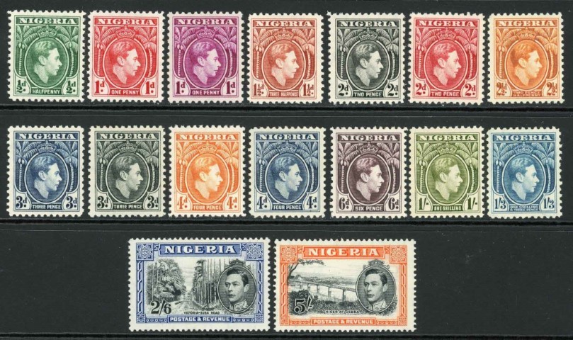 Nigeria 1938-51 SG.49-59 M/M