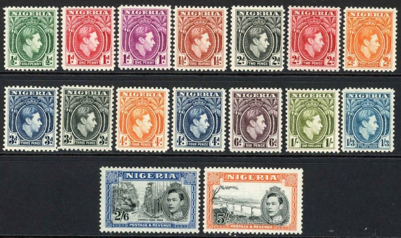 Nigeria 1938-51 SG.49-59 U/M