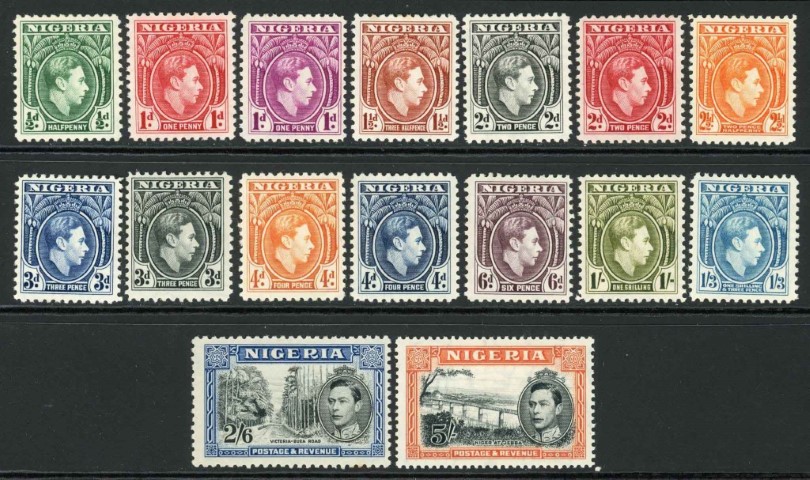 Nigeria 1938-51 SG.49-59a M/M