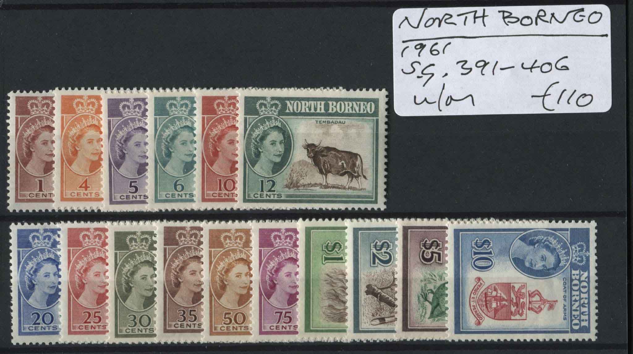 North Borneo 1961 SG.391-406 U/M