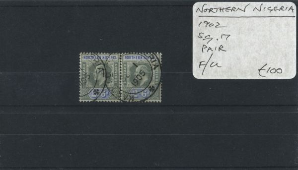 Northen Nigeria 1902 SG.17 Pair F/U