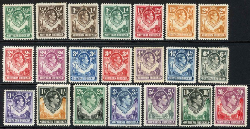 Northern Rhodesia 1938-52 SG.25-45 M/M