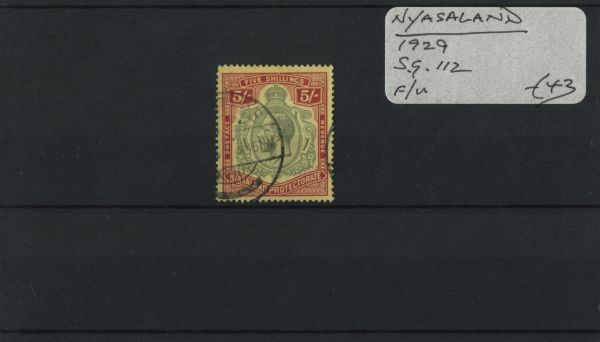 Nyasaland 1929 SG.112 F/U