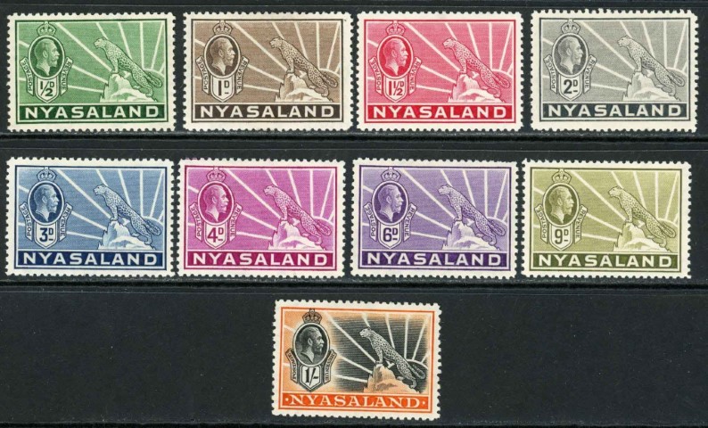 Nyasaland 1934-35 SG.114-122 M/M