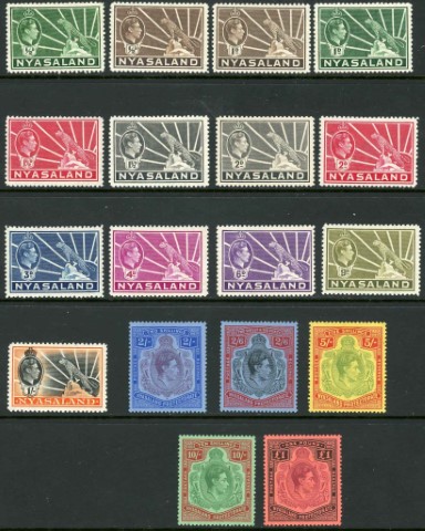 Nyasaland 1938-1944 SG.130-143 M/M