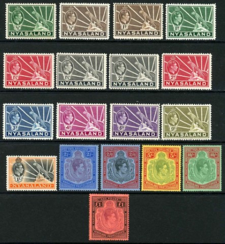 Nyasaland 1938-44 SG.130-143 M/M