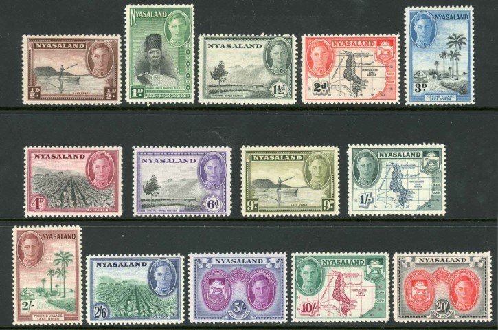 Nyasaland 1945 SG.144-157 M/M