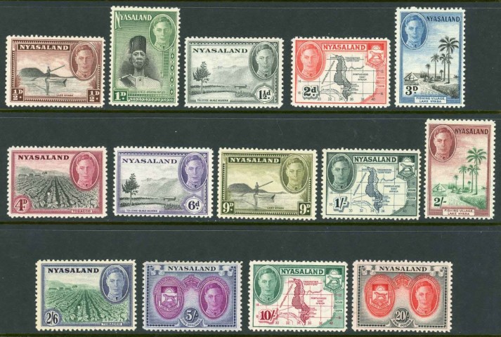 Nyasaland 1945 SG.144-157 M/M