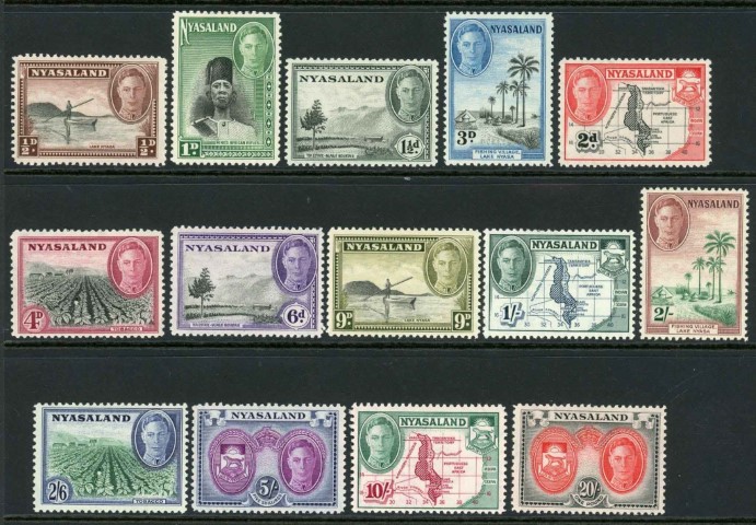 Nyasaland 1945 SG.144-157 M/M