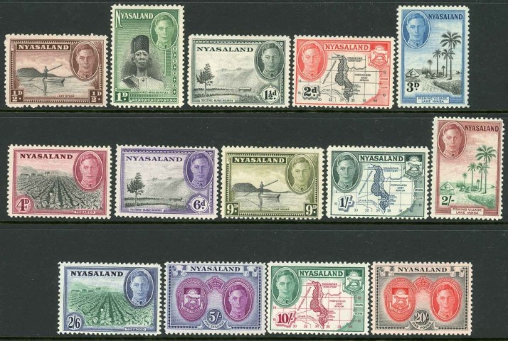 Nyasaland 1945 SG.144-157 M/M (1)