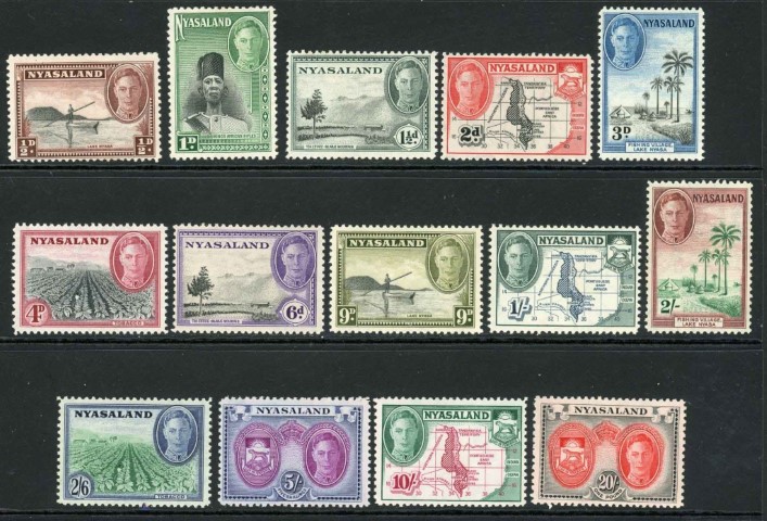 Nyasaland 1945 SG.144-157 M/M (10)