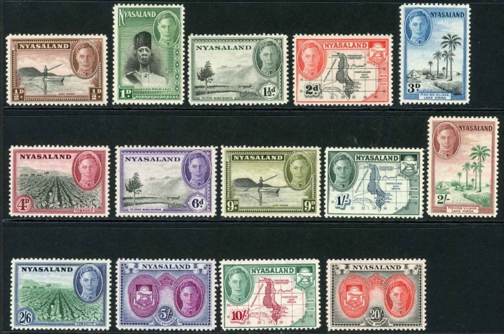 Nyasaland 1945 SG.144-157 M/M