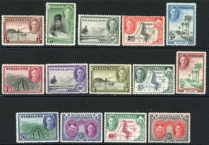 Nyasaland 1945 SG.144-157 M/M