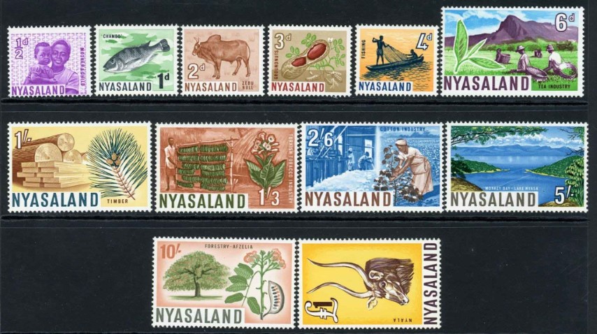 Nyasaland 1964 SG.199-210 U/M