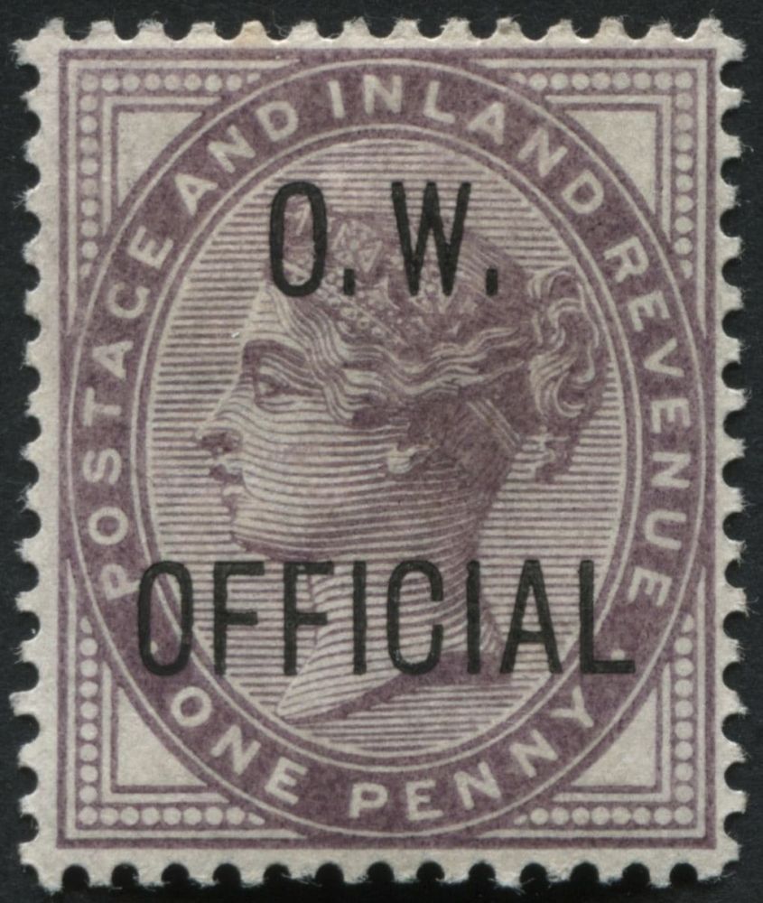 Office of Works overprint on 1d Lilac, mint