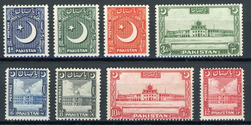 Pakistan 1949-53 SG.44-51 U/M